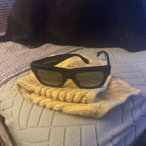 Celine Black Slim Rectangular Sunglasses